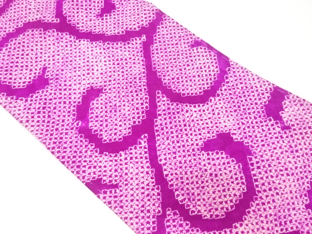 アンティーク　絞り　唐草模様名古屋帯（材料）